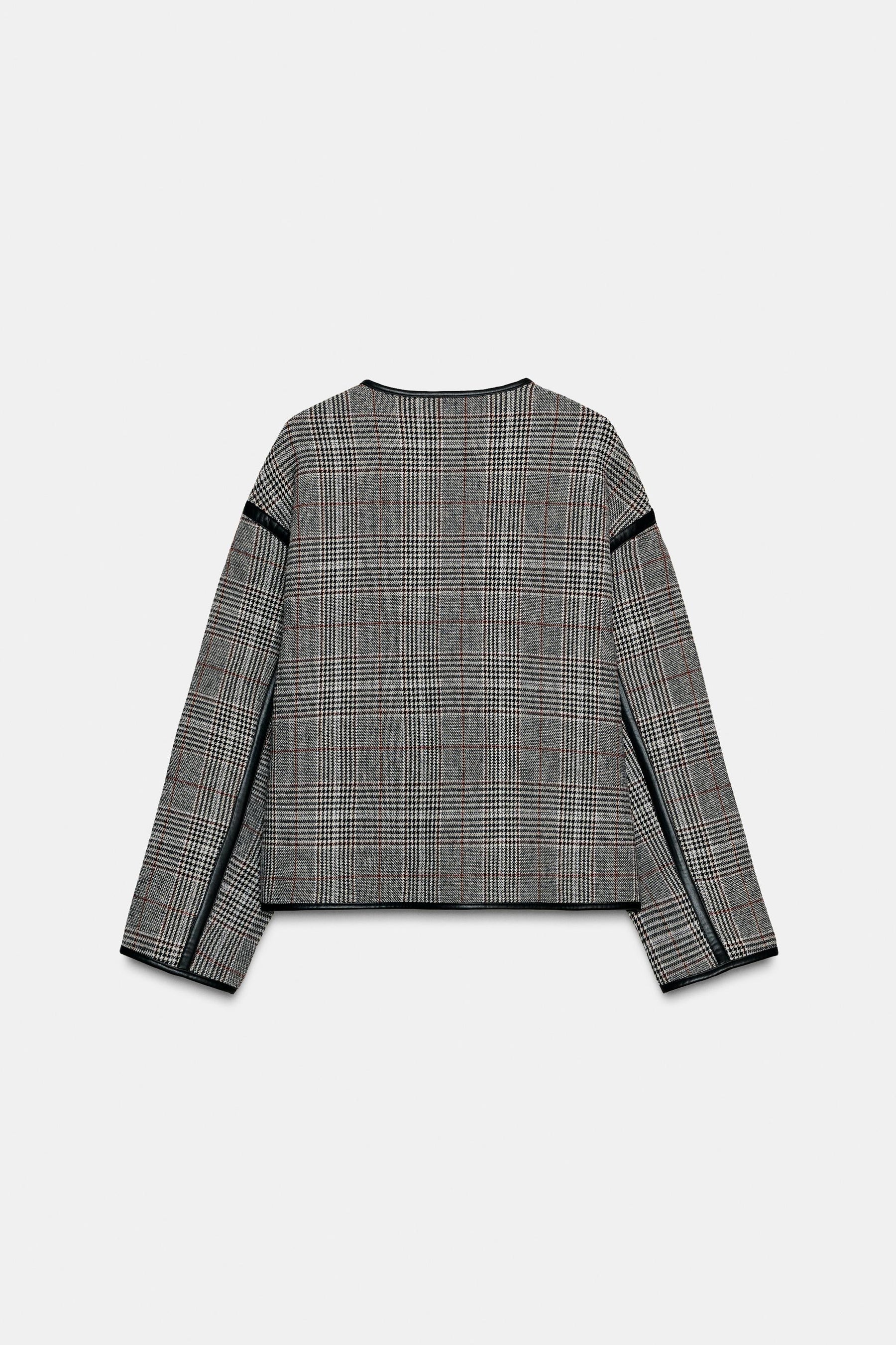 REVERSIBLE JACKET WITH FAUX LEATHER TRIMS - Image 8