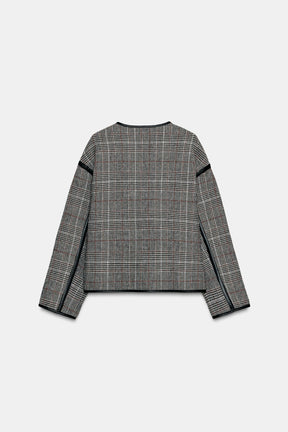 REVERSIBLE JACKET WITH FAUX LEATHER TRIMS - Image 8