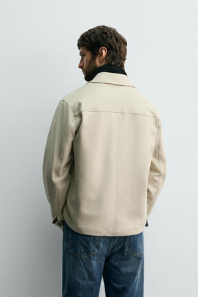 FAUX SUEDE OVERSHIRT - Image 3