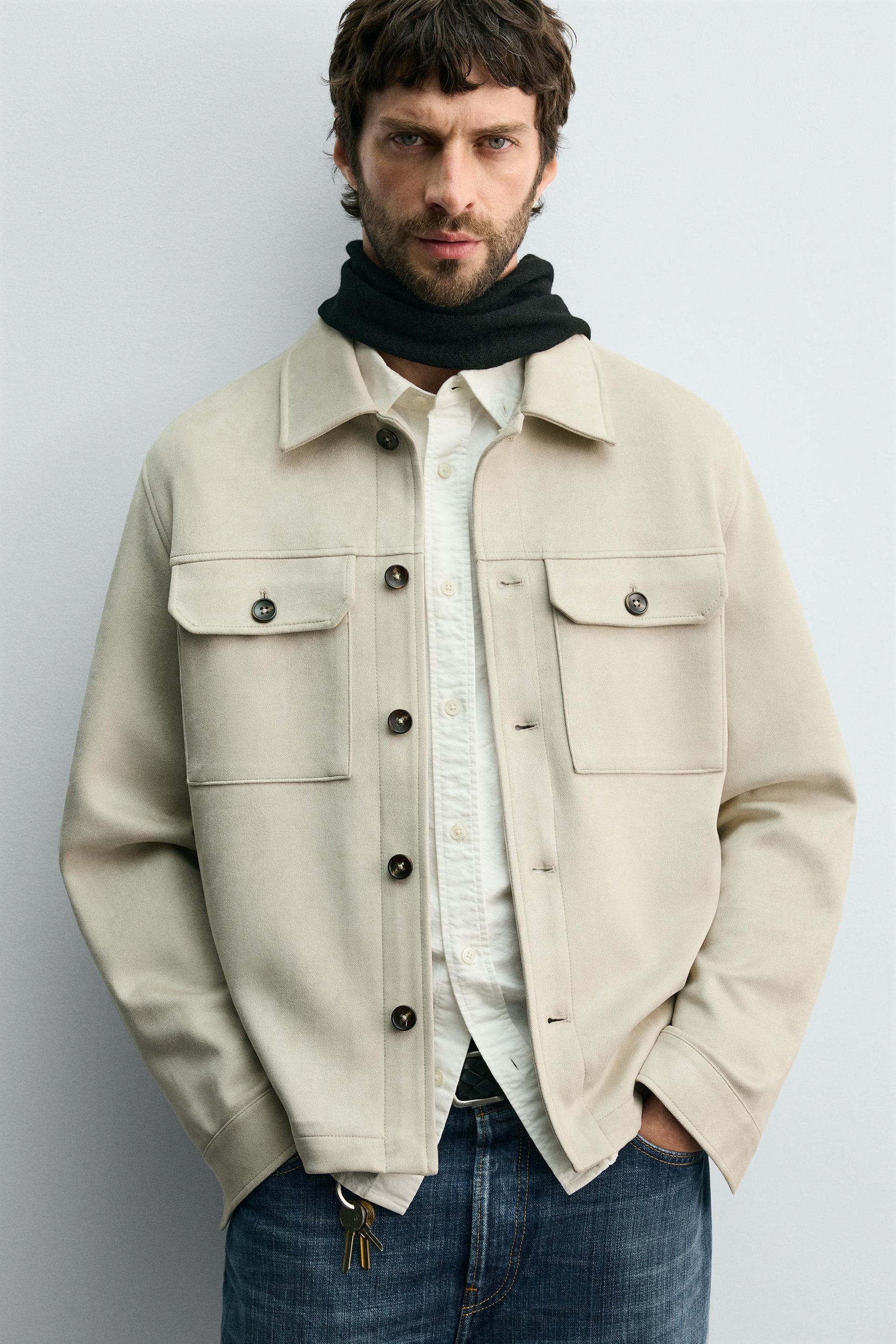 FAUX SUEDE OVERSHIRT - Image 5