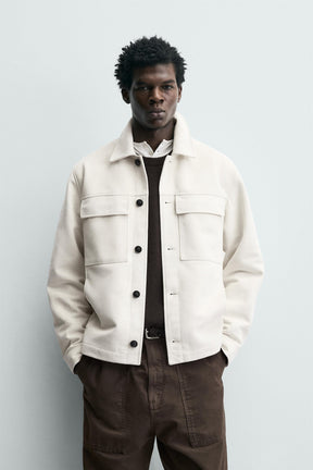 FAUX SUEDE OVERSHIRT - Image 2