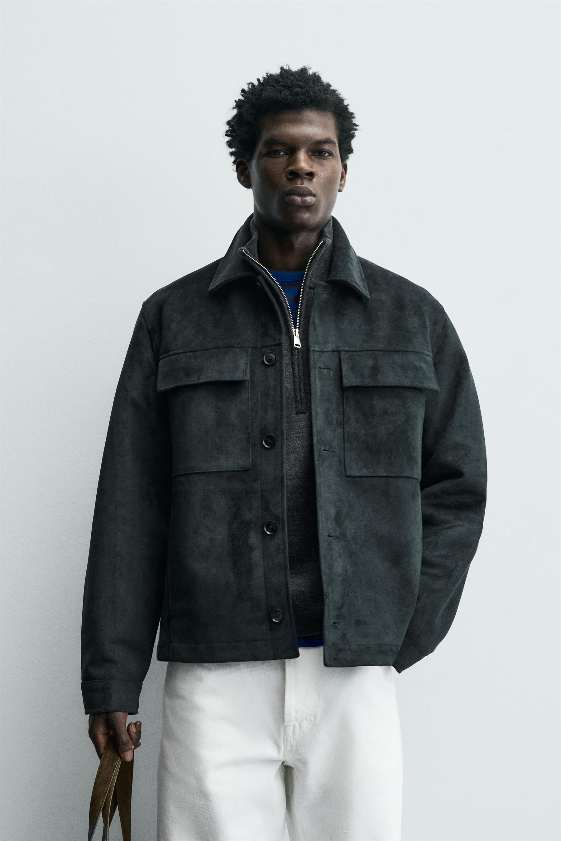 Faux Suede Overshirt