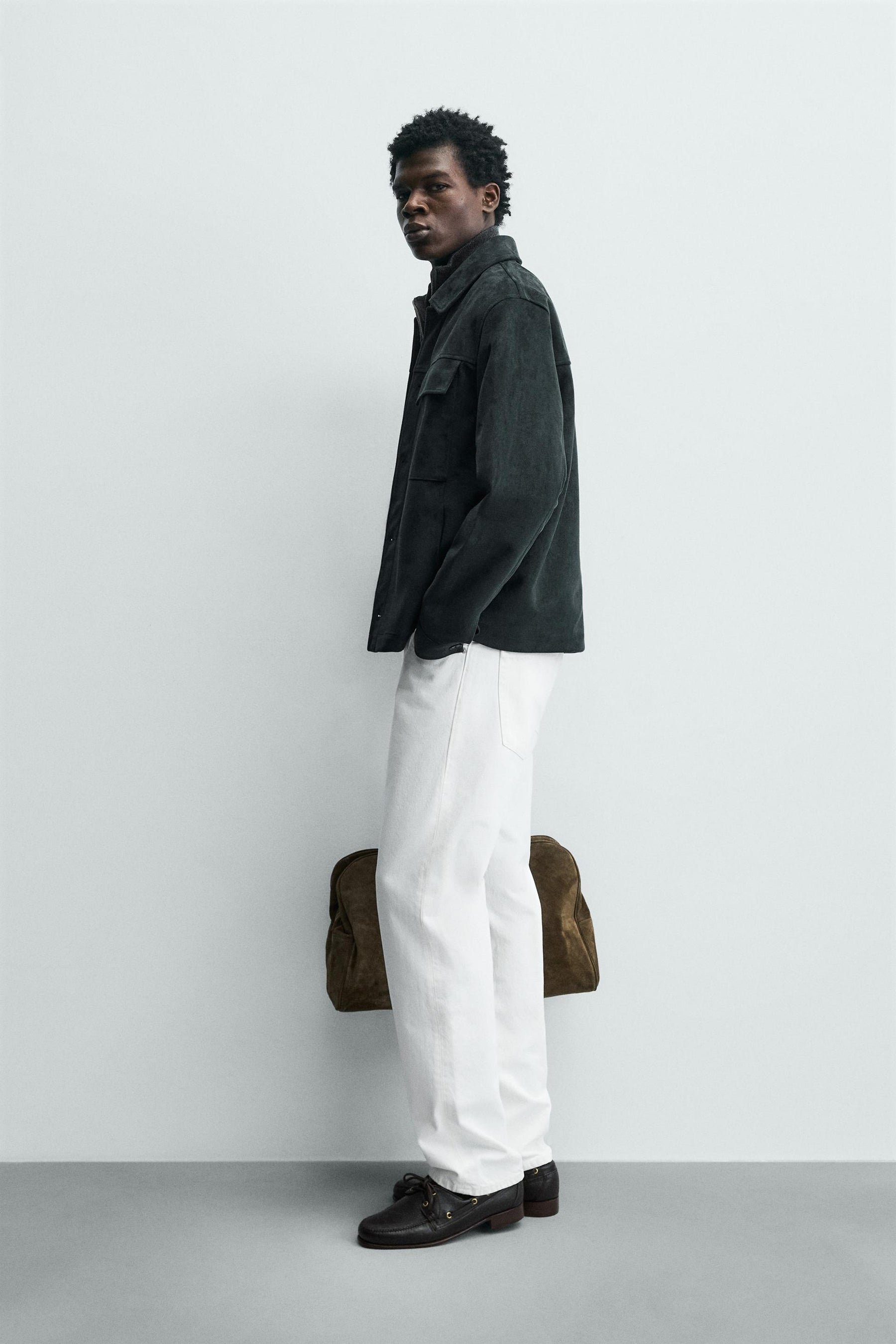 FAUX SUEDE OVERSHIRT - Image 4