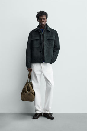 FAUX SUEDE OVERSHIRT - Image 1