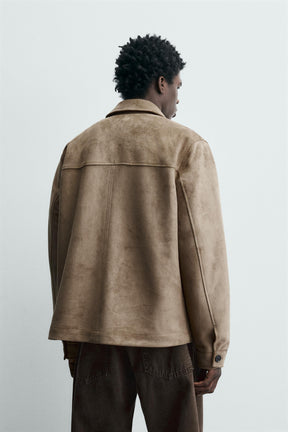 FAUX SUEDE OVERSHIRT - Image 3