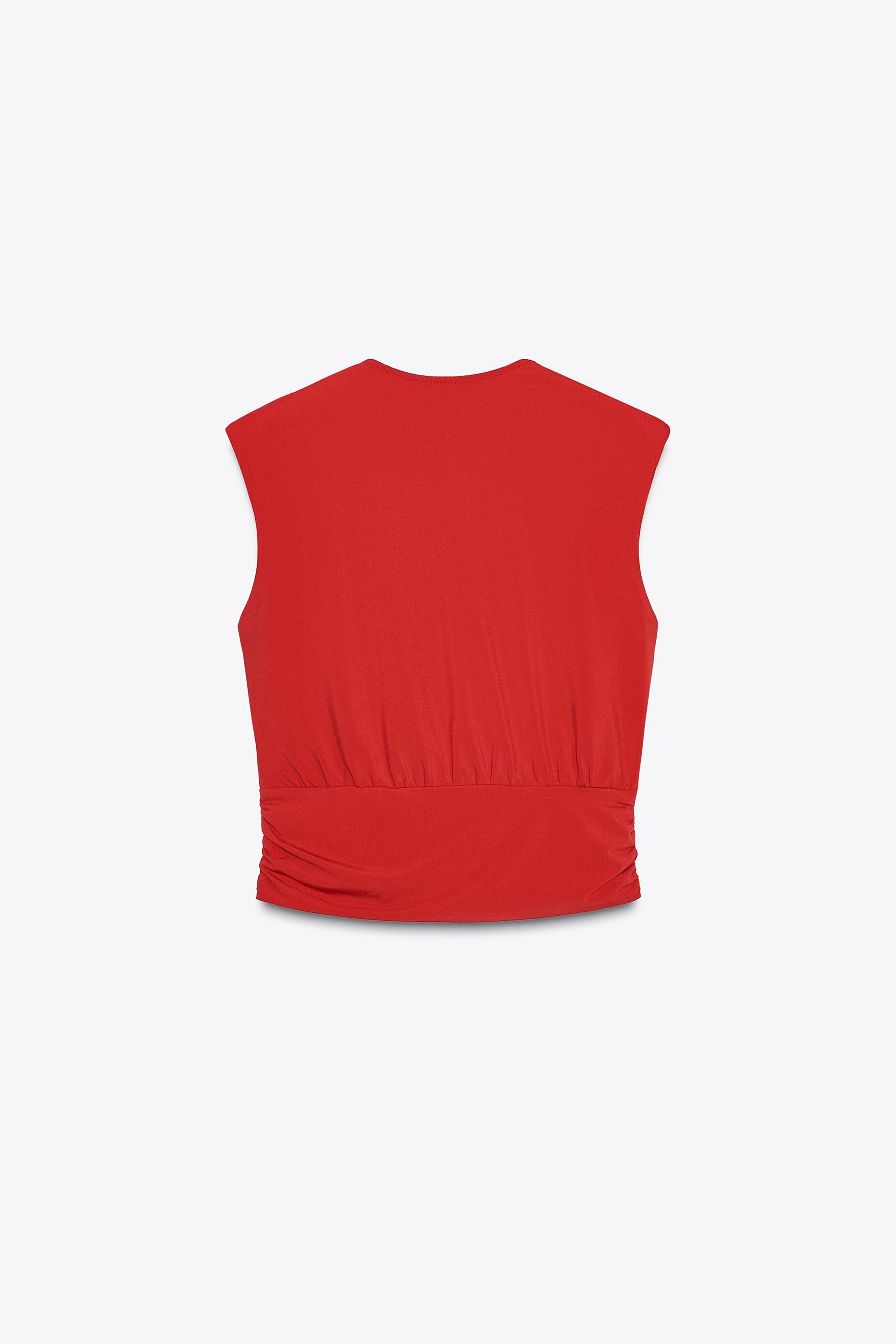 Draped Shoulder Pad Top