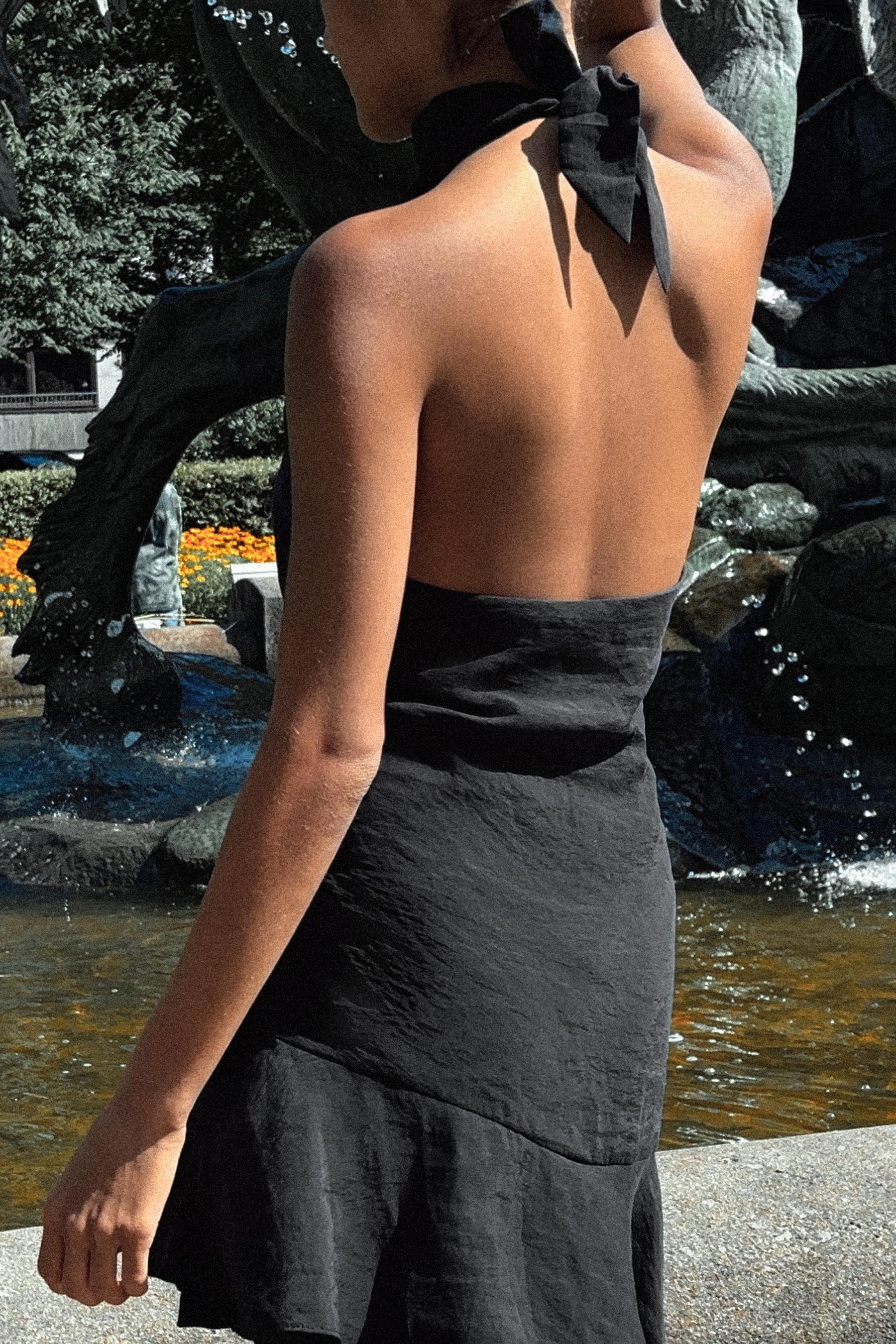 HALTER ASYMMETRIC SHORT DRESS - Image 2