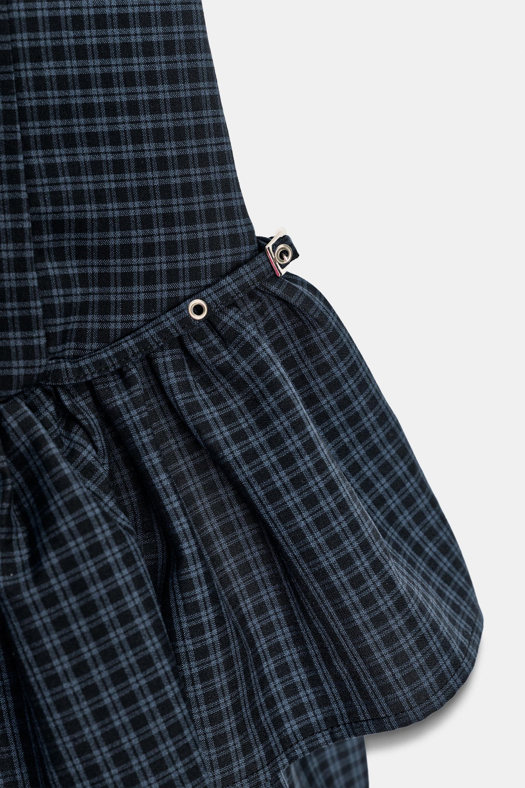 SHORT CHECKED DRESS WITH RUFFLES - Image 7