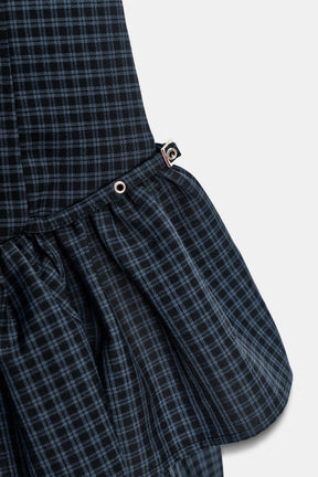 SHORT CHECKED DRESS WITH RUFFLES - Image 7