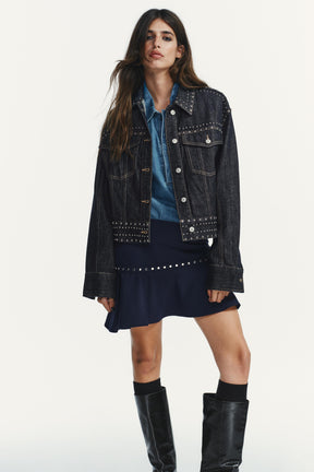 Ruffled Studded Skirt