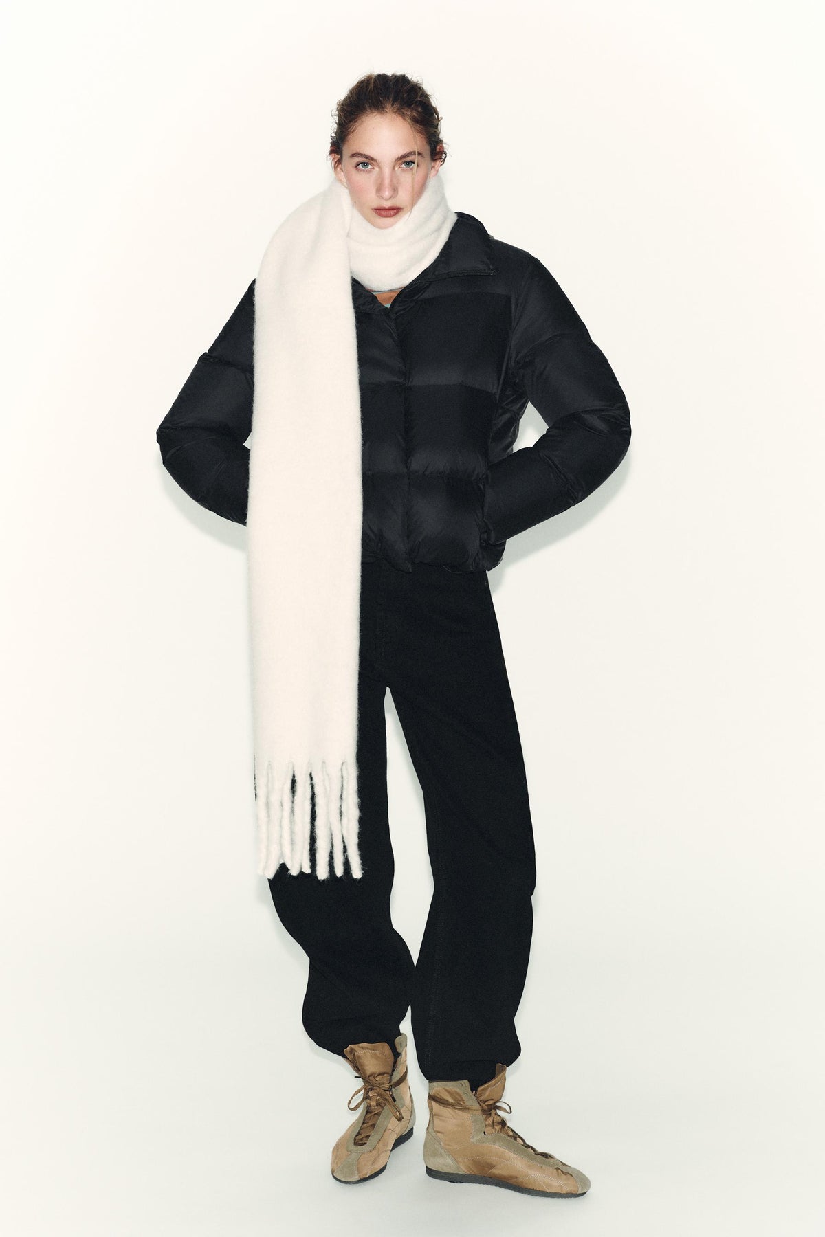 Water-repellent puffer jacket