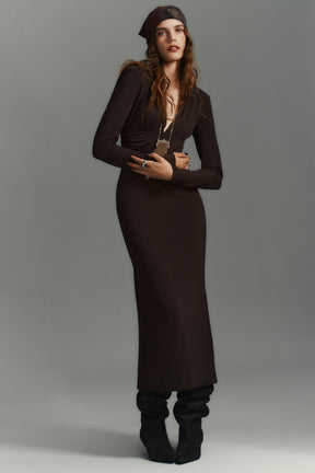 DRAPED MIDI DRESS - Image 3