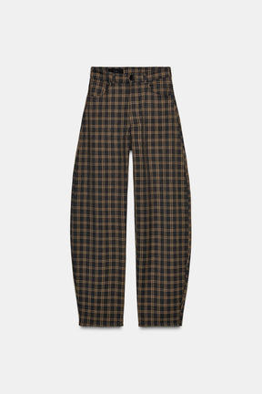 Checked Balloon Trousers