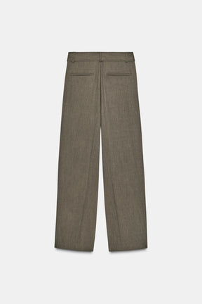 Pleated Trousers with Belt