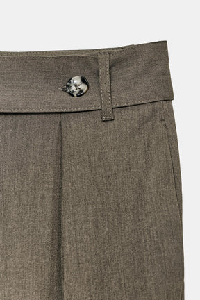 Pleated Trousers with Belt