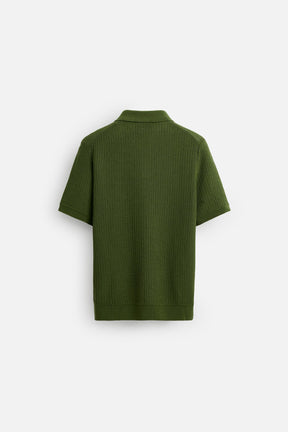 TEXTURED KNIT POLO SHIRT - Image 6
