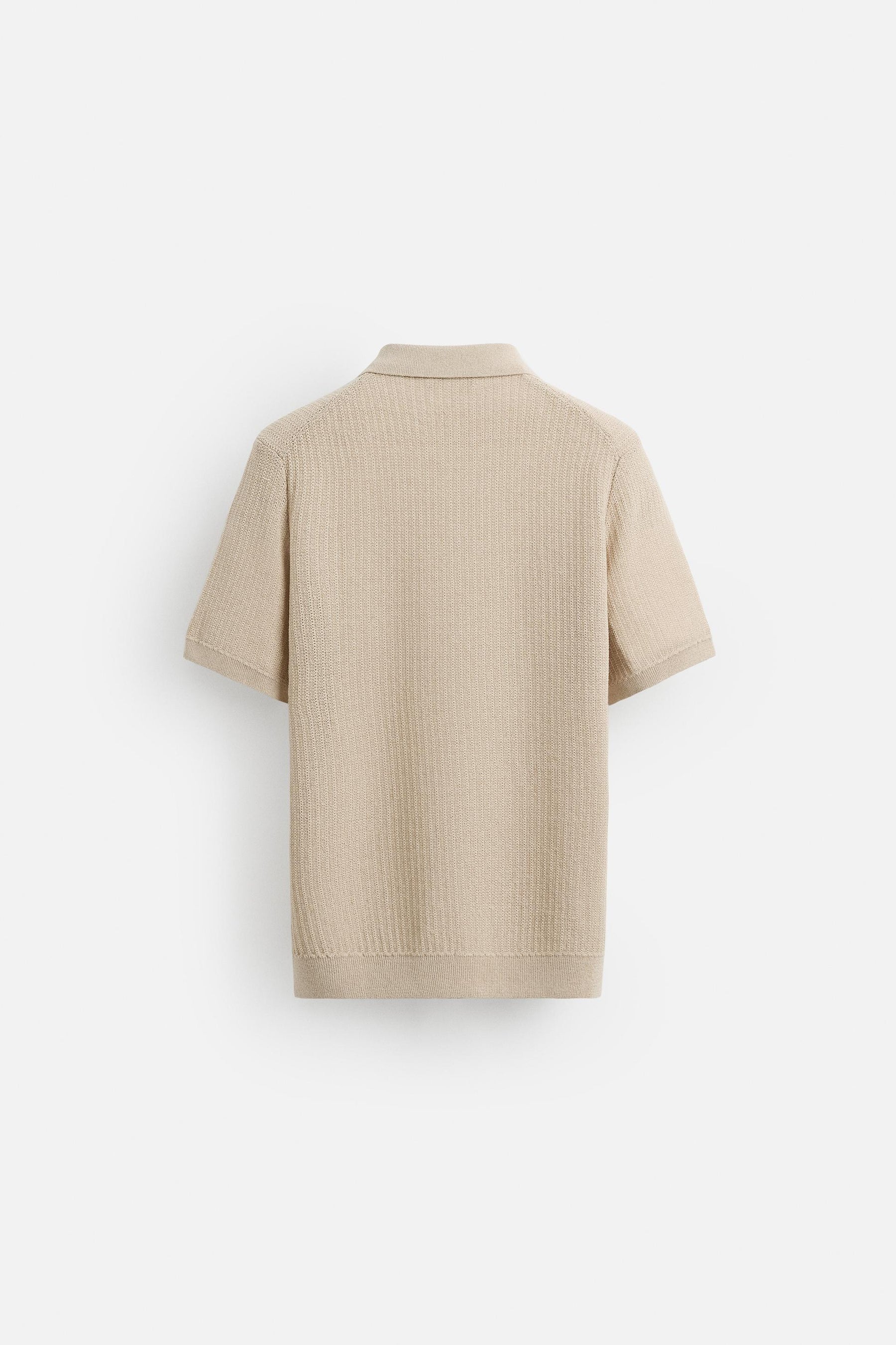 TEXTURED KNIT POLO SHIRT - Image 6
