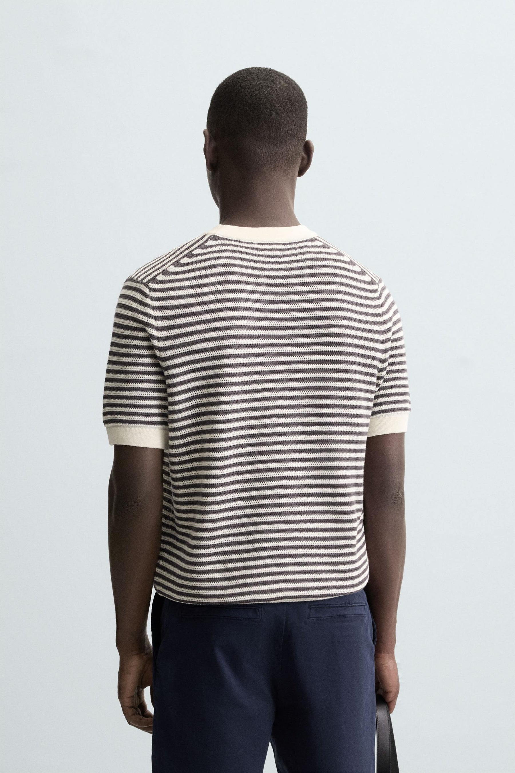 STRIPED KNIT T-SHIRT - Image 3