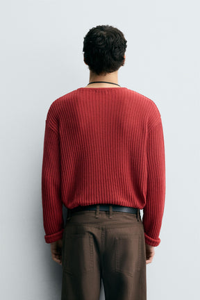TEXTURED KNIT SWEATER - Image 3