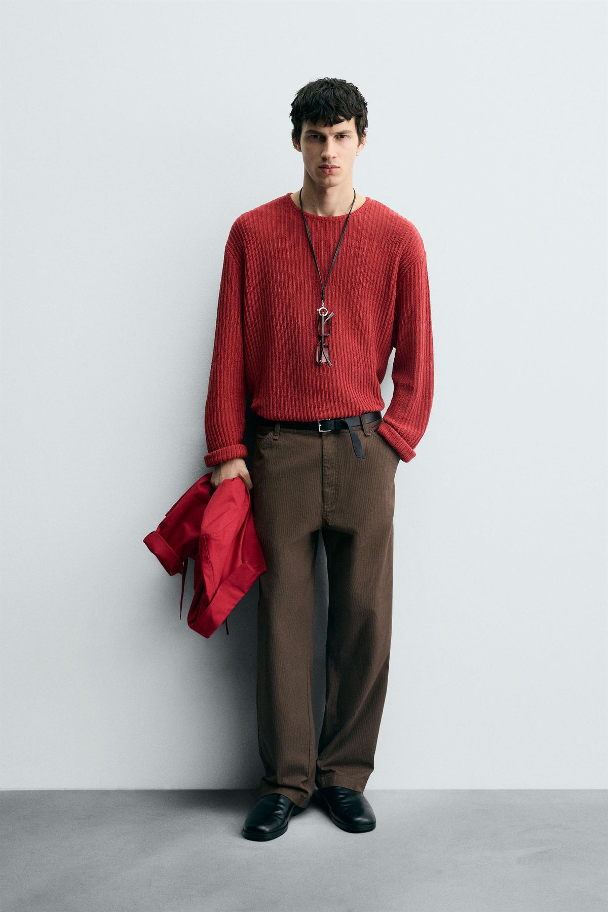 TEXTURED KNIT SWEATER - Image 1