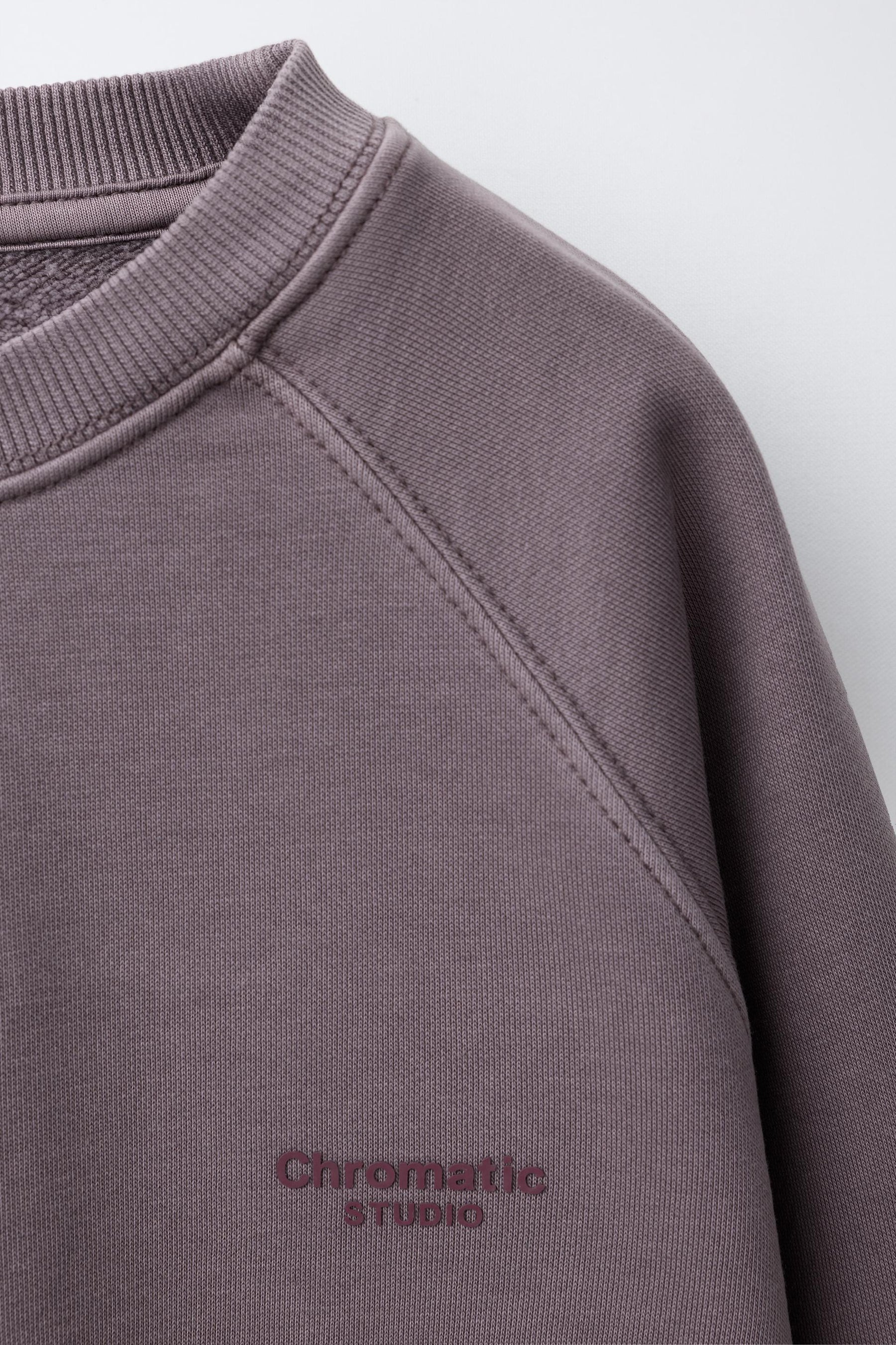 WASHED-EFFECT SLOGAN SWEATSHIRT - Image 5