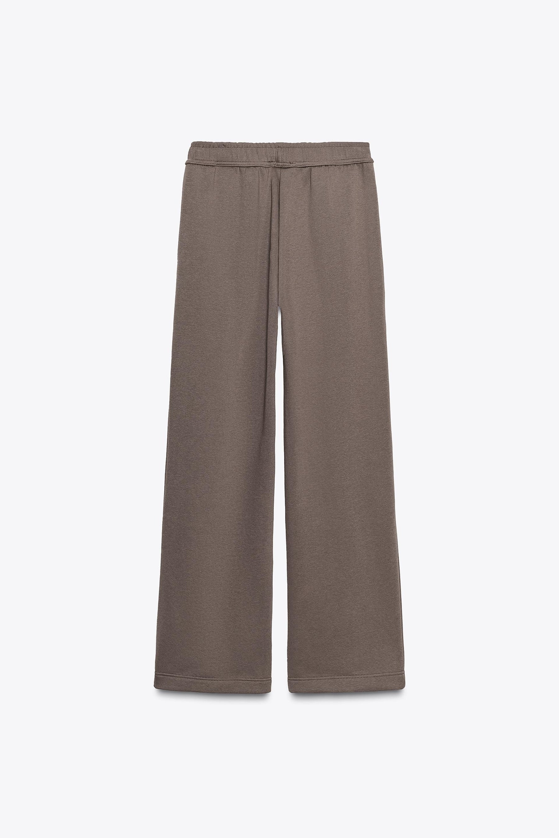 PLUSH WIDE-LEG TROUSERS