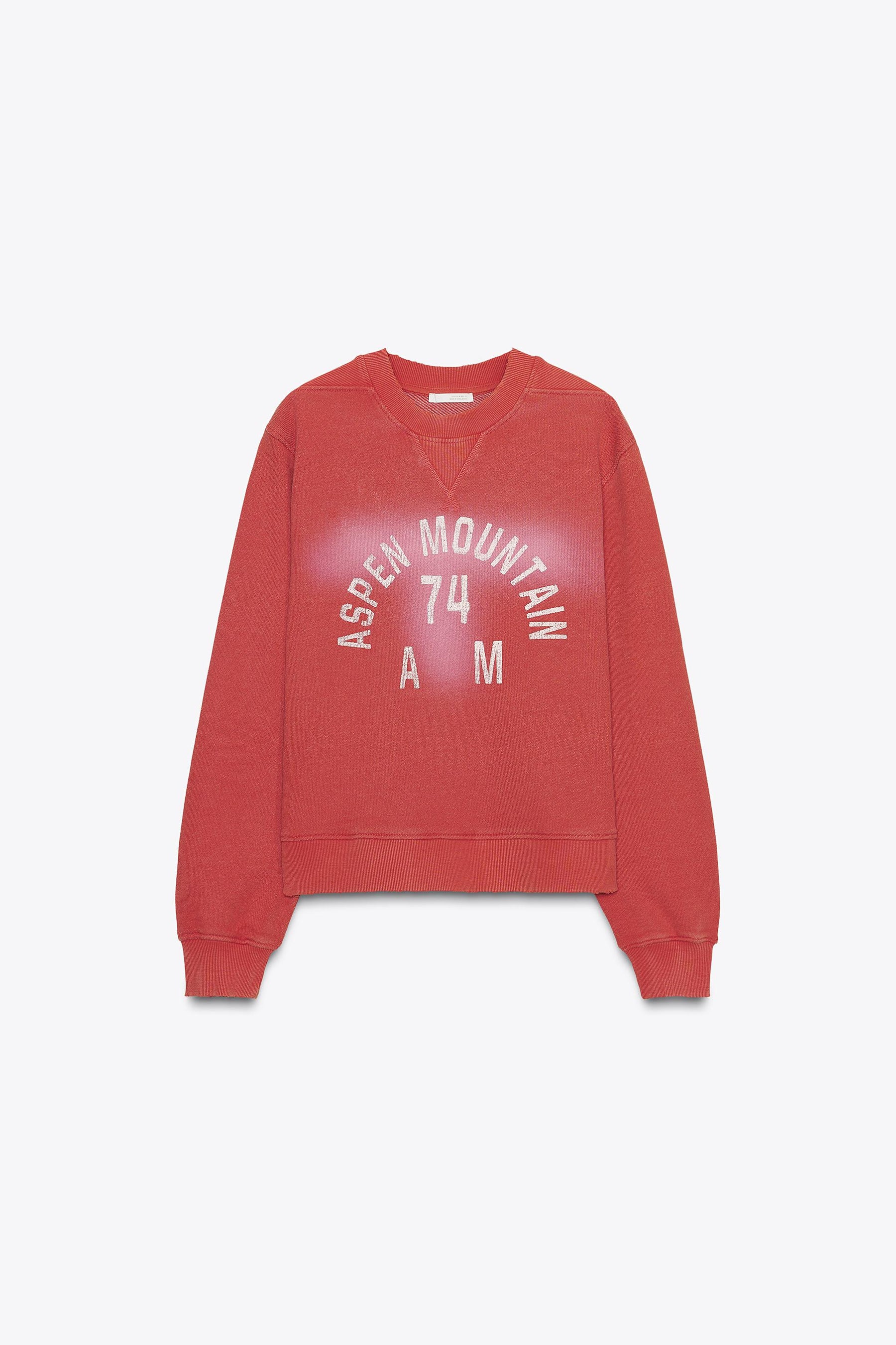 Faded-effect Slogan Sweatshirt