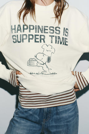 Washed Snoopy Peanuts Sweatshirt