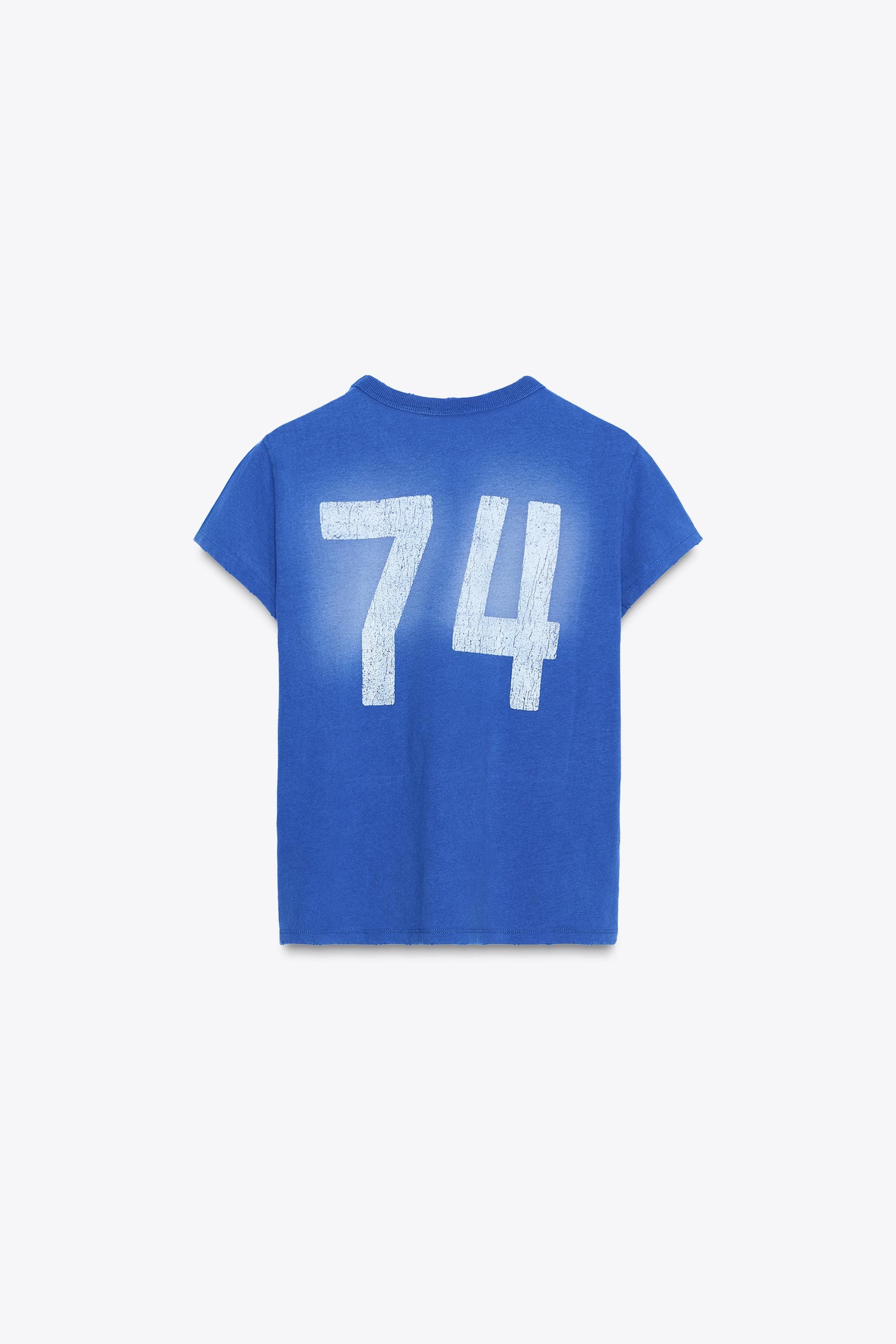 Faded-Effect Text T-Shirt