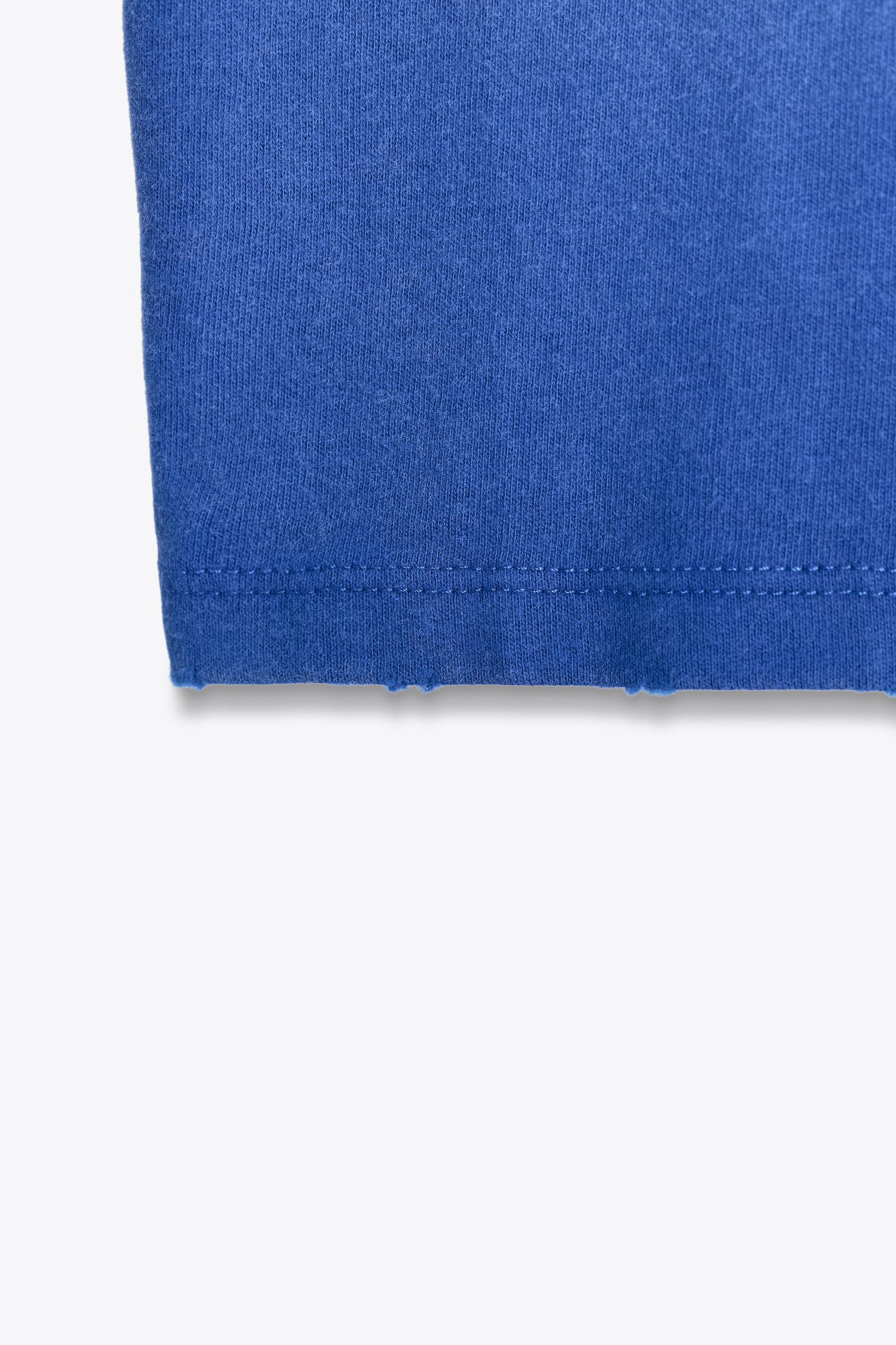 Faded-Effect Text T-Shirt