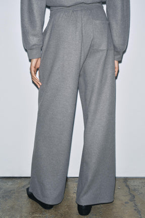 Straight-leg Rib-knit Trousers