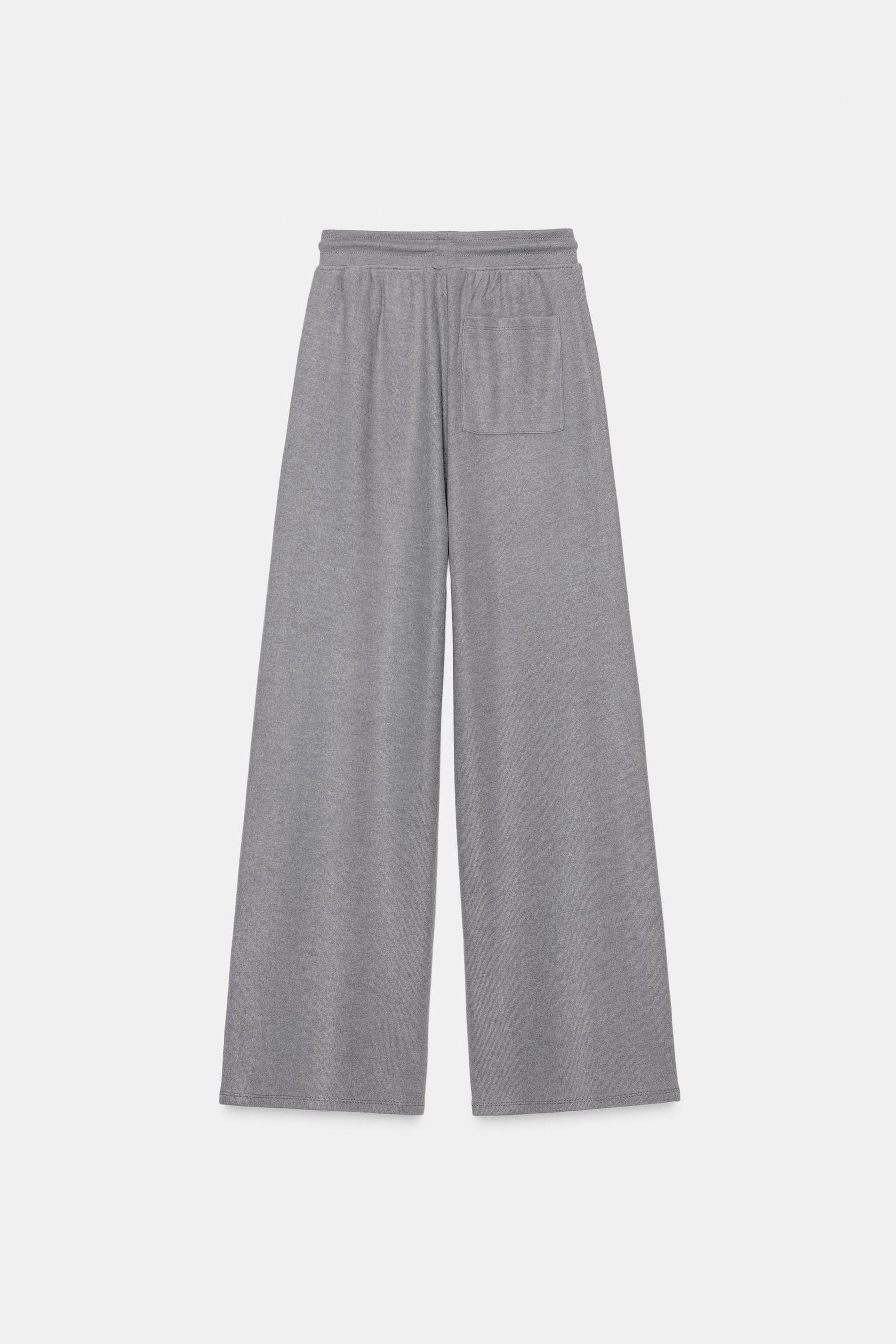 Straight-leg Rib-knit Trousers
