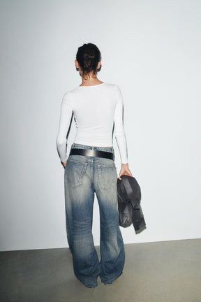 Ribbed Long-Sleeve Top