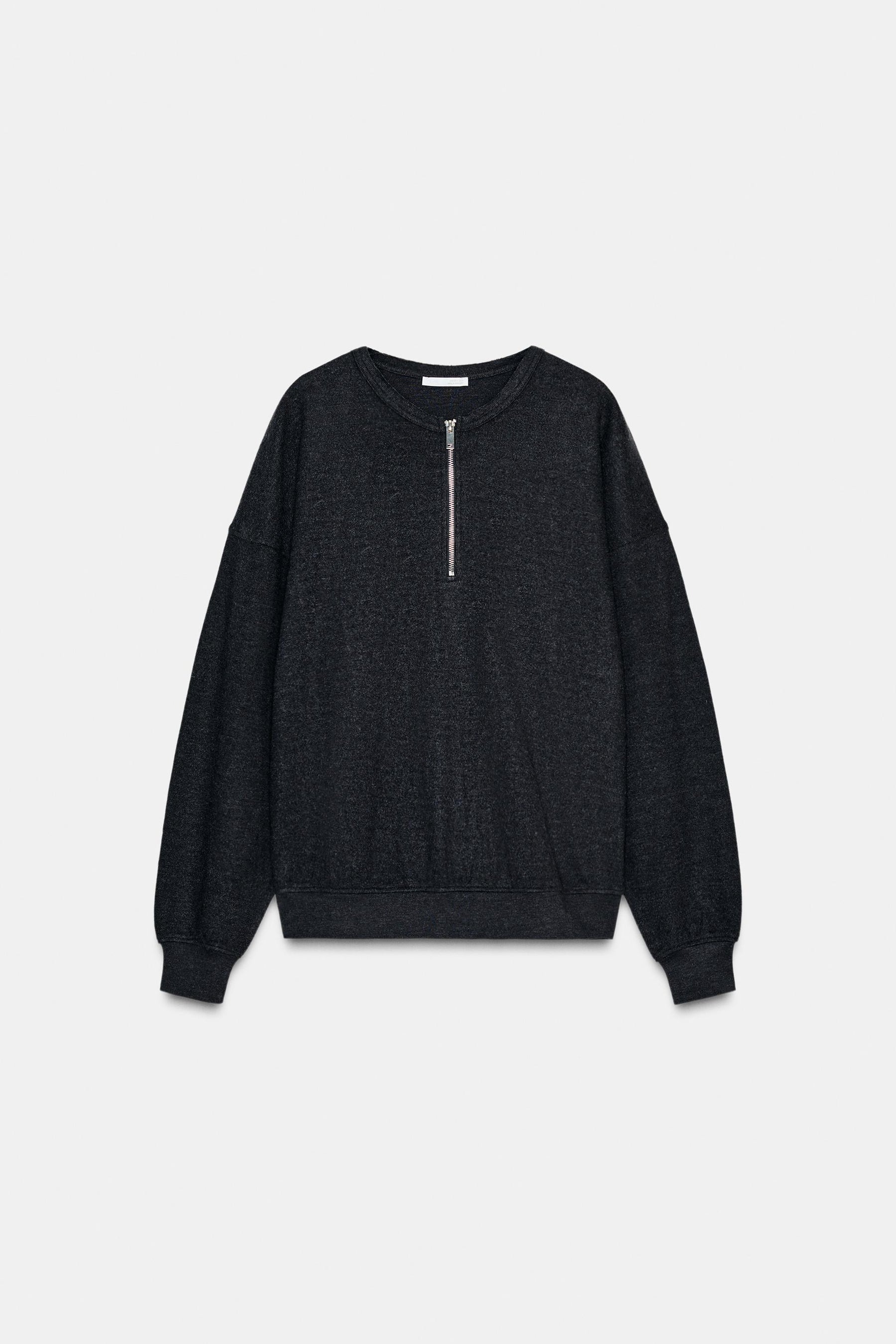 Rib Zip-Up Sweatshirt