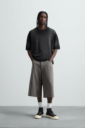 SPRAY PRINT KNIT T-SHIRT - Image 1