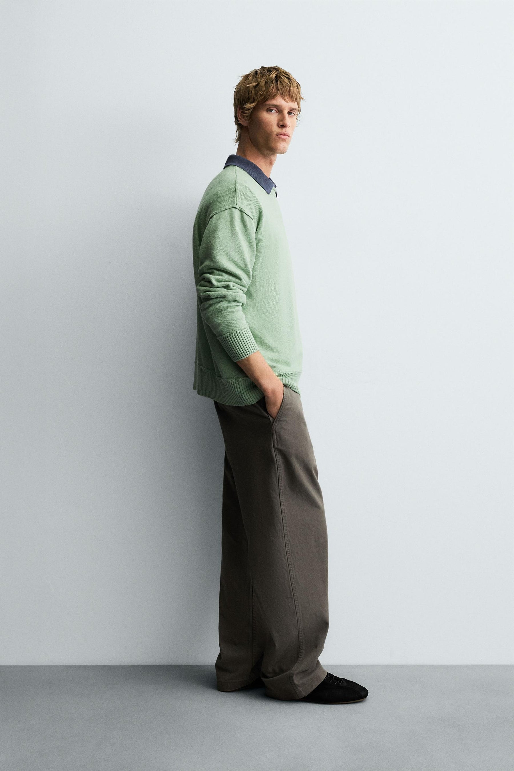 REVERSE EFFECT COTTON SWEATER - Image 4