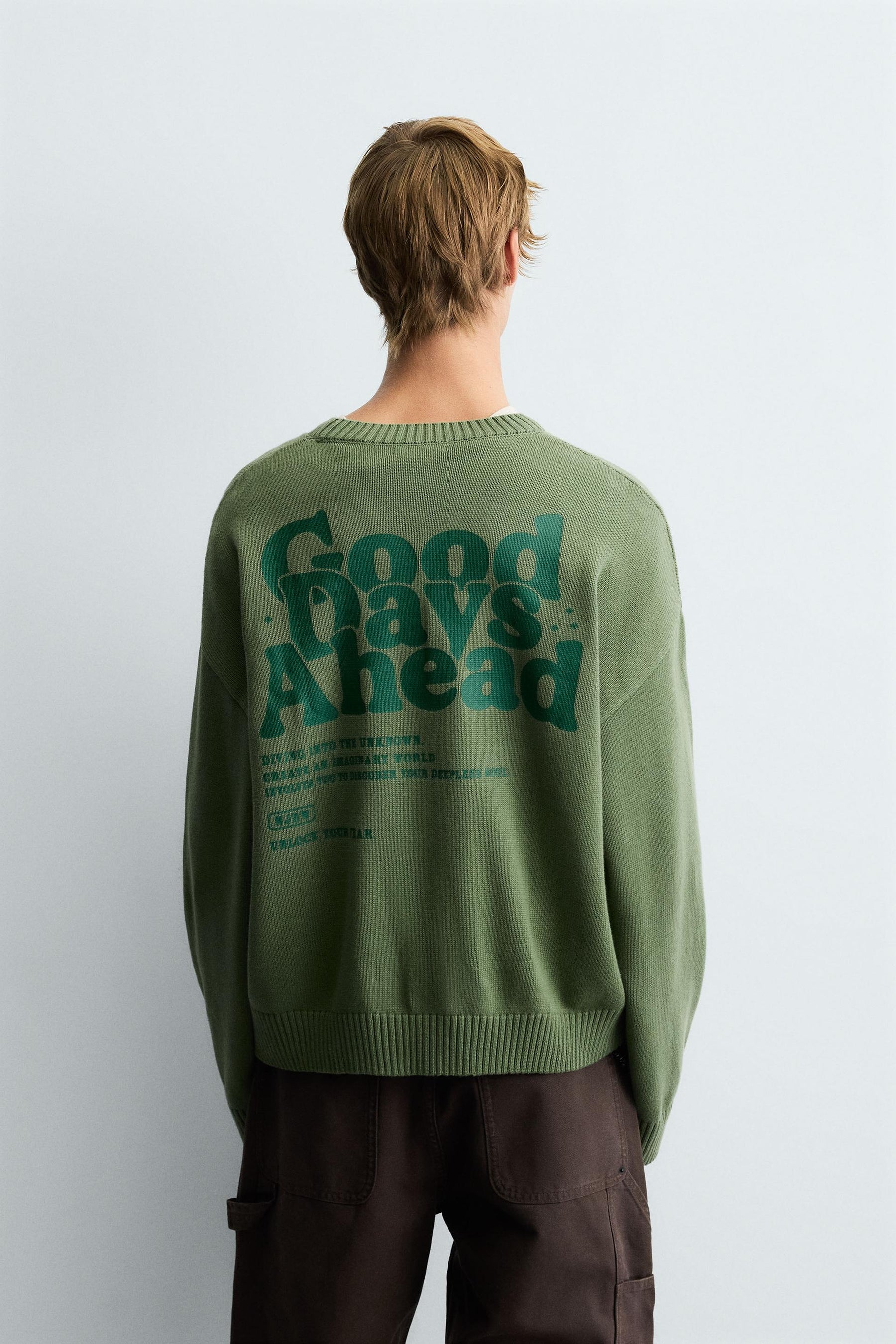 PRINTED BOXY FIT SWEATER - Image 3