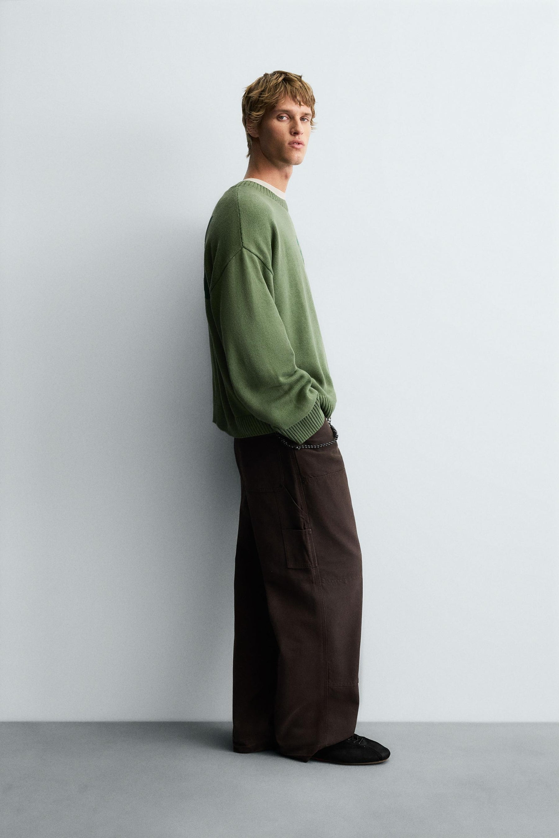 PRINTED BOXY FIT SWEATER - Image 4