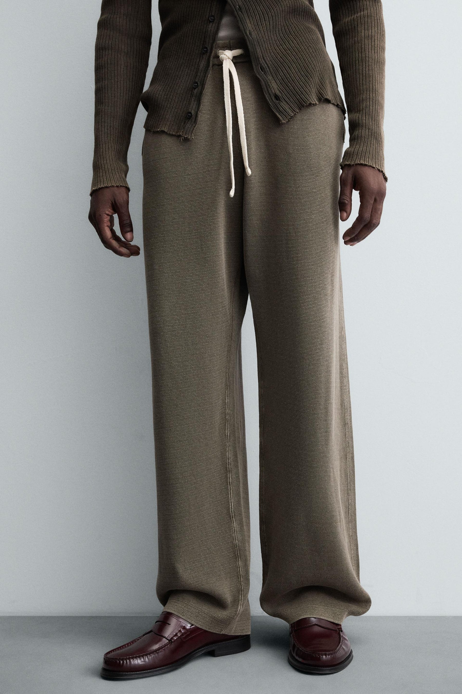 TEXTURED KNIT TROUSERS - Image 5