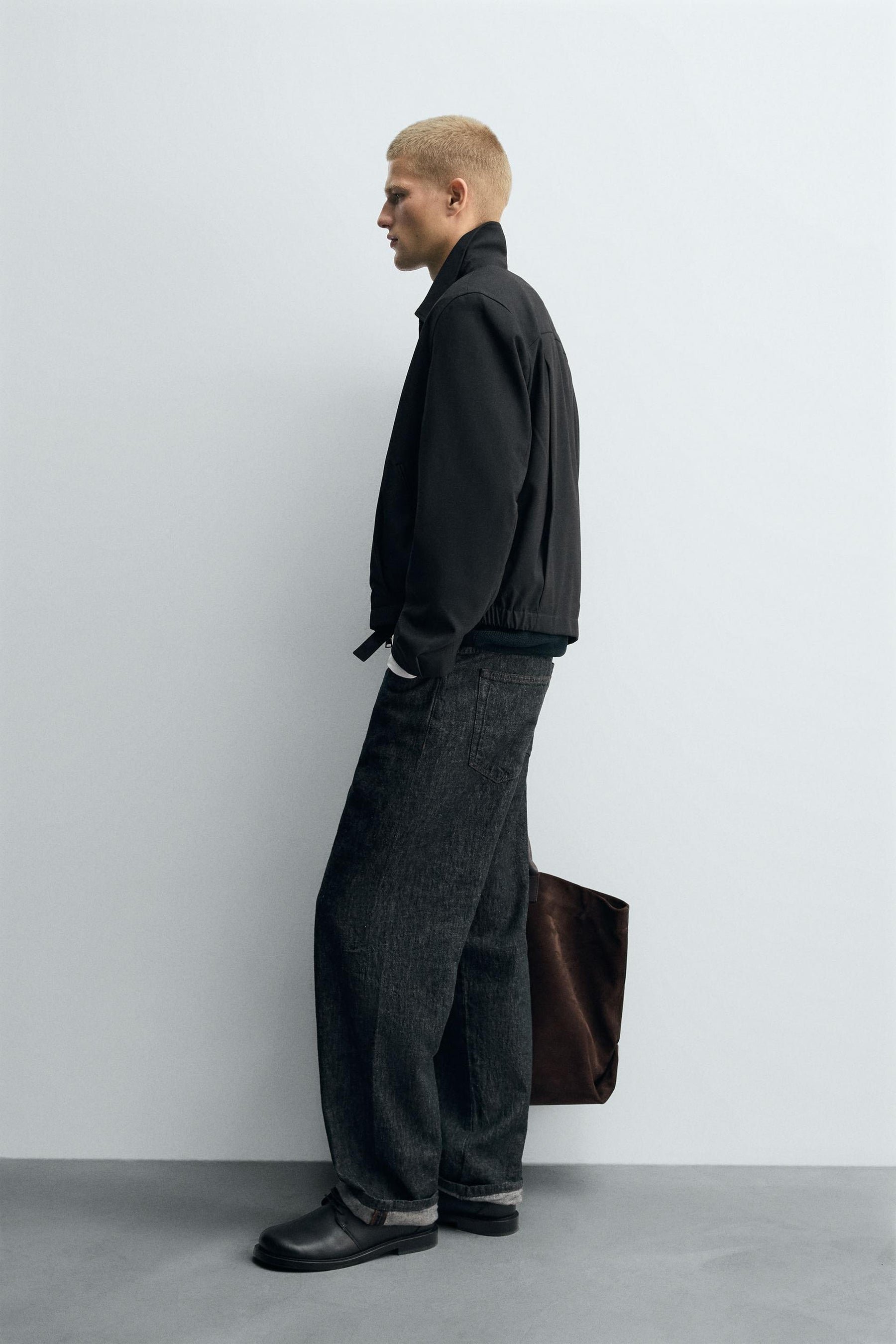 RELAXED FIT HERRINGBONE JACKET - Image 4