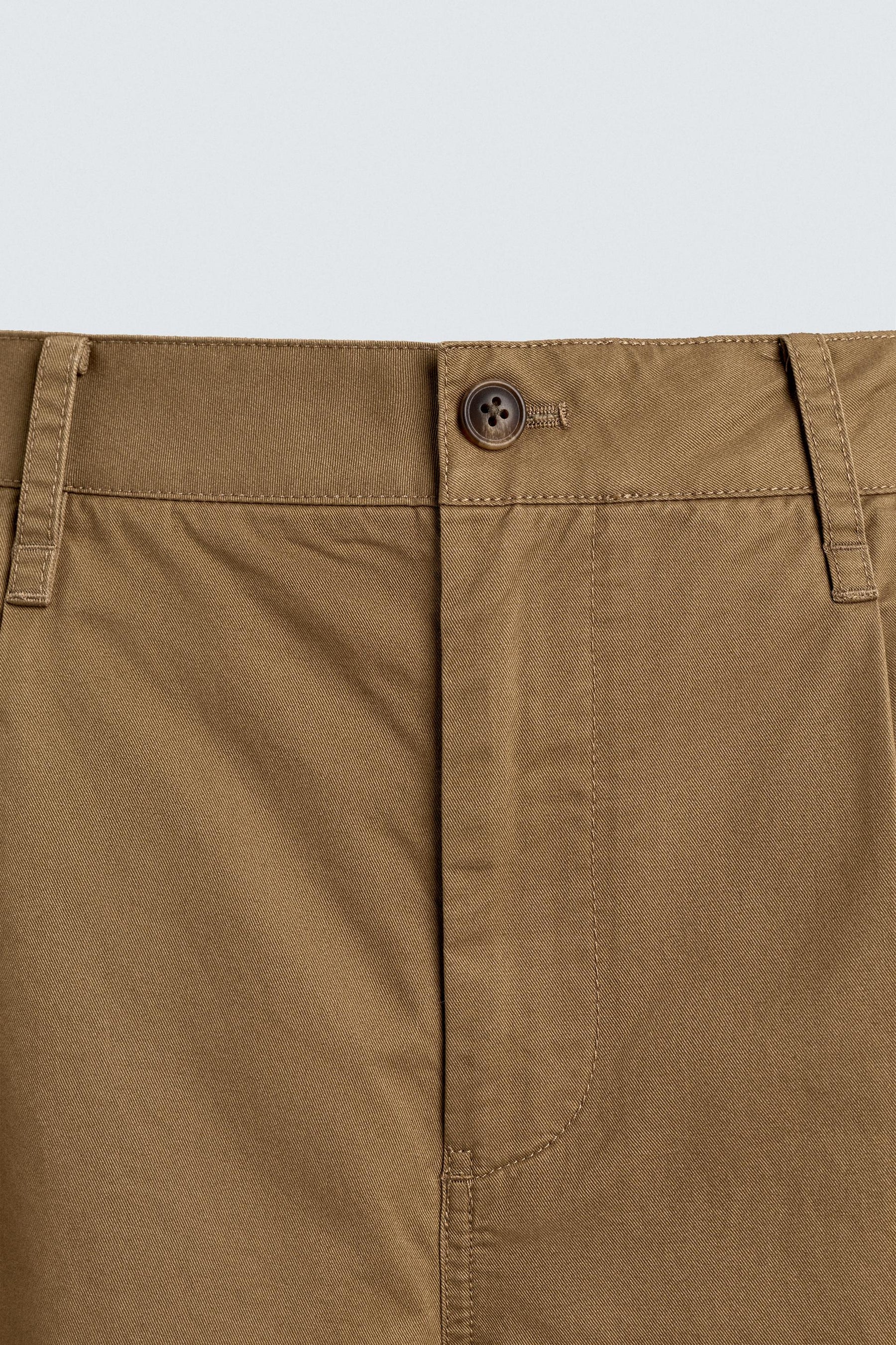RELAXED FIT PLEATED CHINO TROUSERS - Image 9