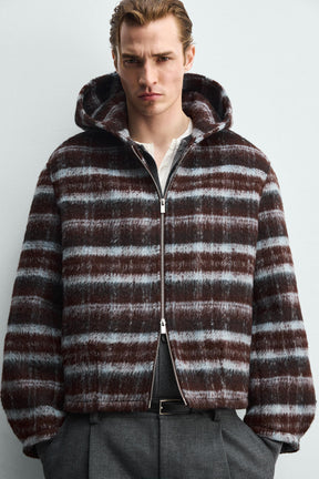 Hooded Check Jacket