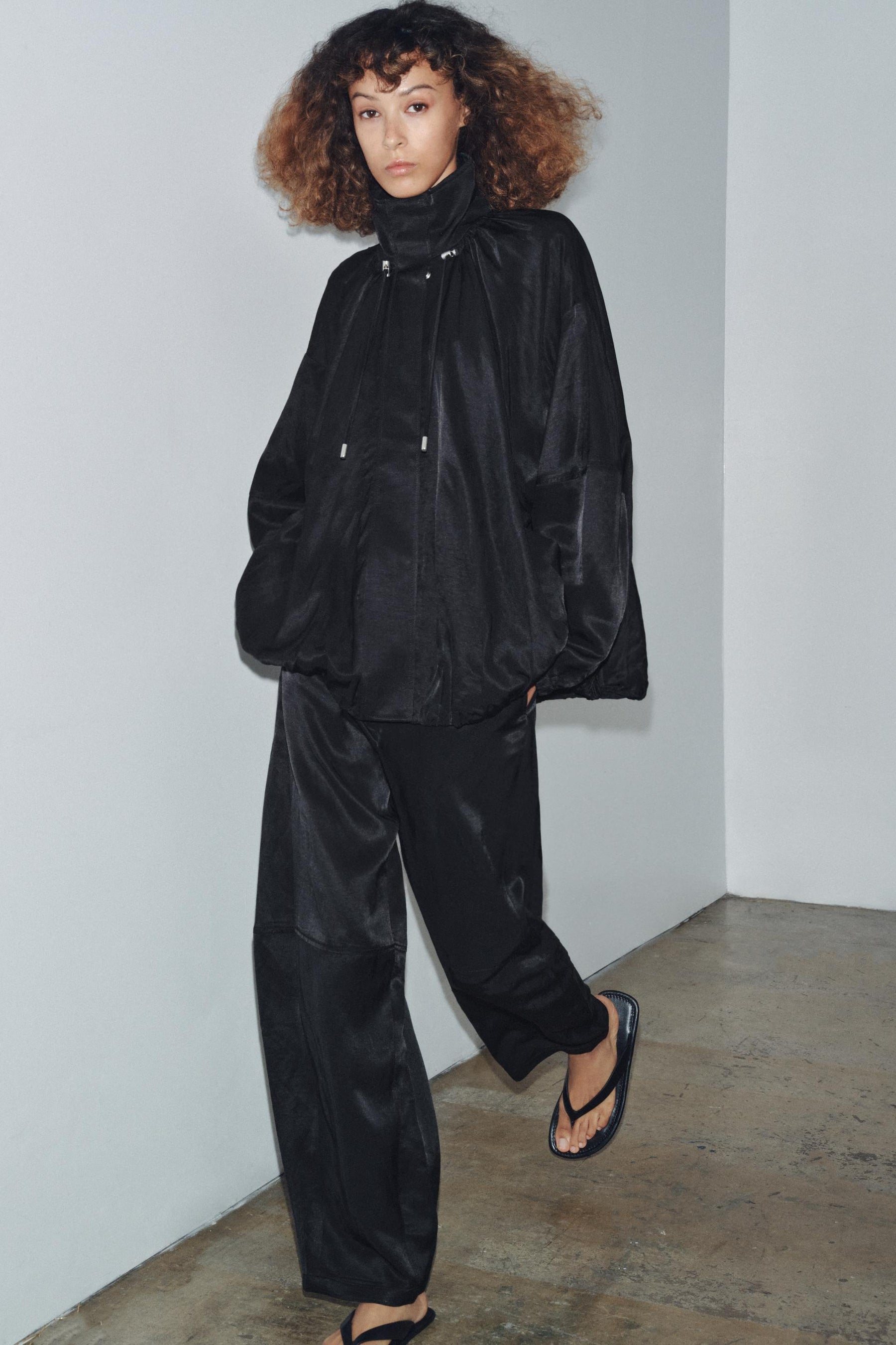 ZW COLLECTION FLUID BOMBER JACKET - Image 1