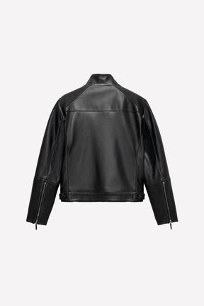 LEATHER BIKER JACKET