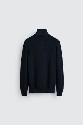 PURL KNIT QUARTER-ZIP JUMPER - Image 7