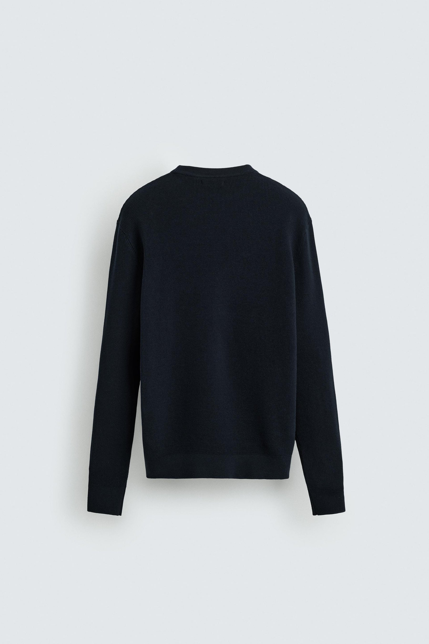 REGULAR FIT WAFFLE JUMPER - Image 7