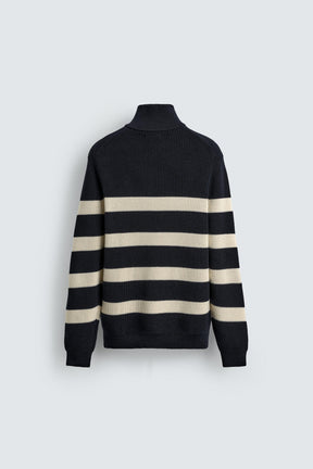 PURL KNIT QUARTER-ZIP JUMPER - Image 7