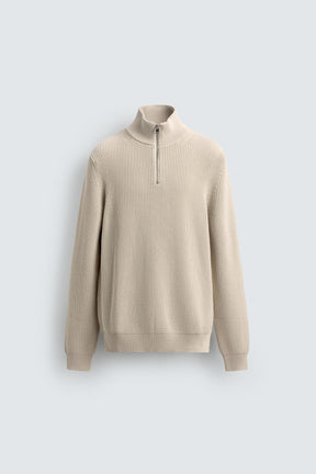 Zip Collar Knit