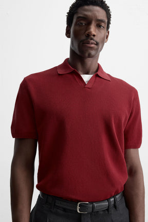 TEXTURED KNIT POLO SHIRT - Image 5