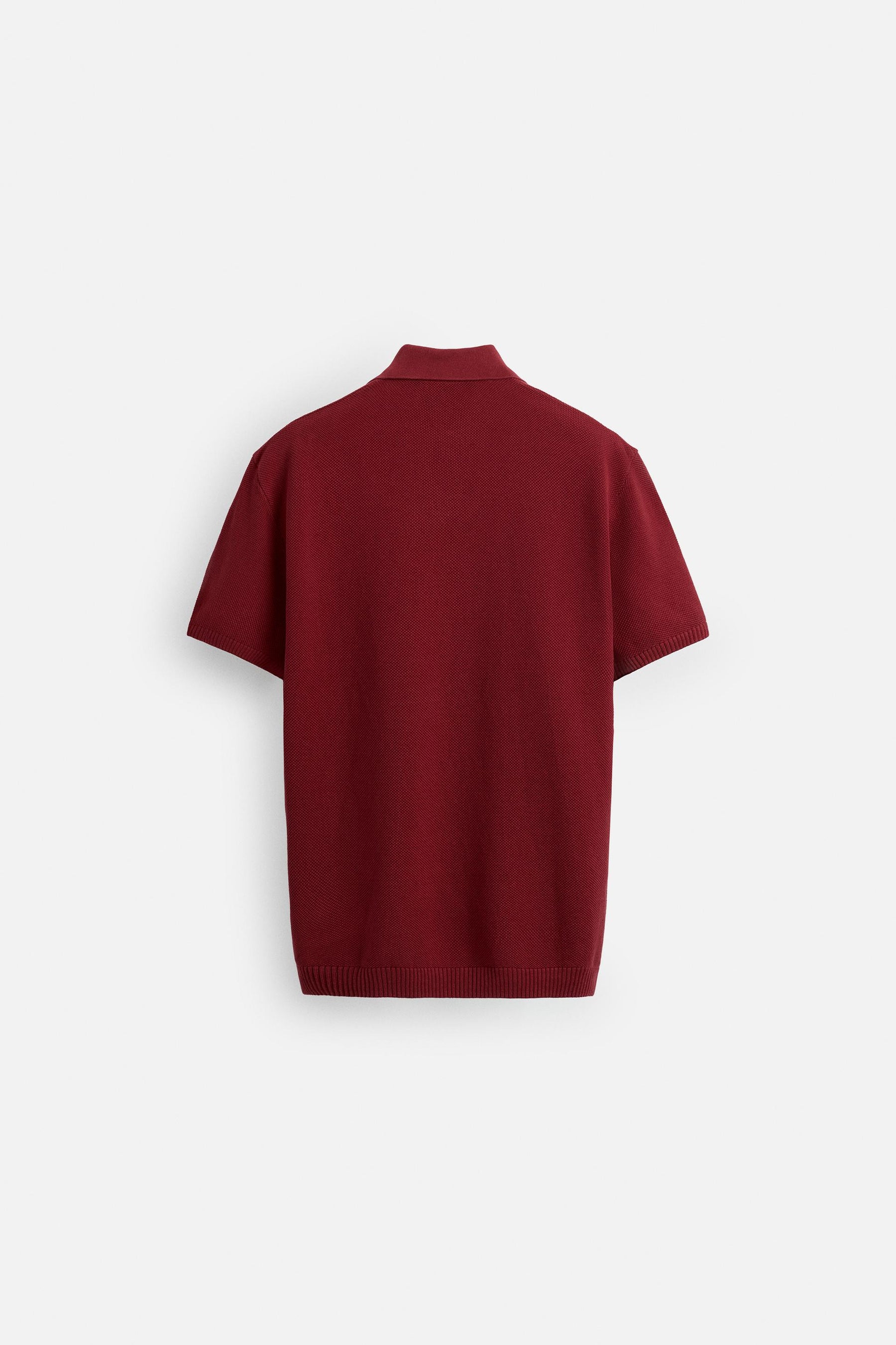 TEXTURED KNIT POLO SHIRT - Image 7